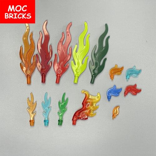 10pcs\lot MOC Bricks Flame feather fit with 85959 / 6126 / 64647 building blocks toys bricks kids gift