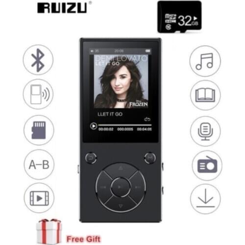 Newest RUIZU D11 Bluetooth MP3 Player 2.4inch Music Player 8GB Metal Music Player with Built-in Speaker FM Radio RUIZU D11