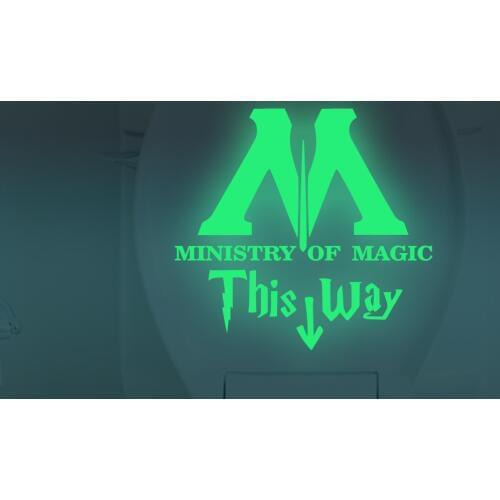 Wall Decal Light in the dark Ministry of Magic This Way Toilet Vinyl Decal vinilo Sticker Wall Quote Art Deals Christmas Decor