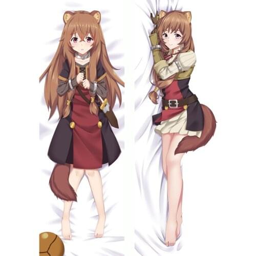 Dakimakura Anime The Rising of the Shield Hero Filo Raphtalia Hugging Body Pillow Cover Dakimakura Body Pillow Case Cover