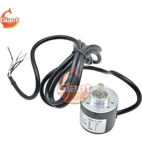 Incremental Optical Rotary Encoder 600 P/R Pulses Two-phase 5V-24V 360 600 Pulses Incremental Optical Rotary Encoder 6mm Shaft