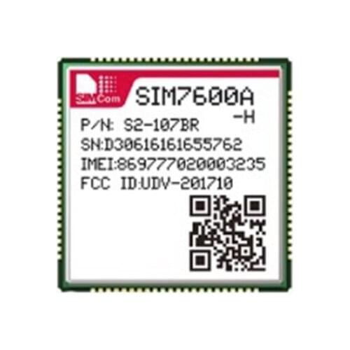 SIMCOM SIM7600A-H LCC LTE Cat4 Module multi-band LTE-FDD/LTE-TDD/HSPA+/UMTS/EDGE/GPRS/GSM LCC type B2/B4/B12 B2/B5