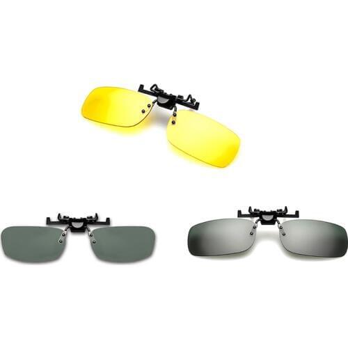 Sunglasses Clip Drive Goggles Sun Yellow Night Vision Glasses Night Resin Lens Driving Eyeglasses