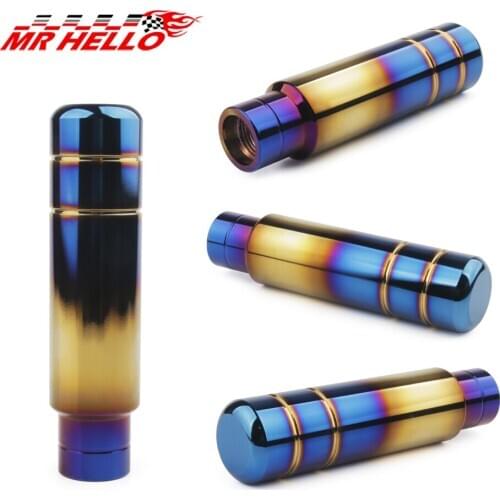 Universal Car Burnt Blue Burned Blue 13cm Aluminum Gear Shift Knob Shifter Lever Head