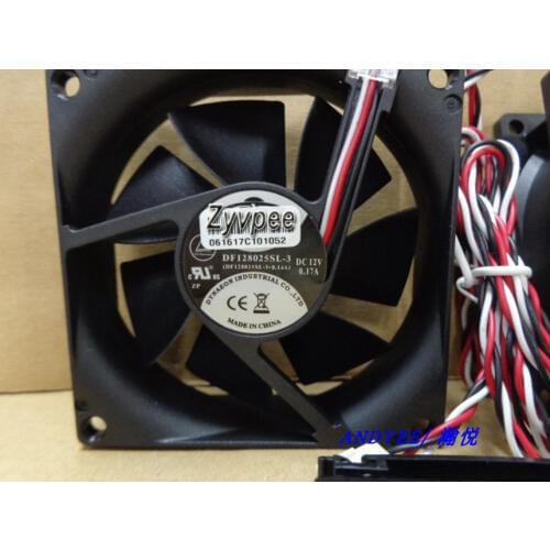 80mm Case Cooling DF128025SL-3 DC12V 0.17A 3 Wires 3 Pins 8CM Top Motor Fan