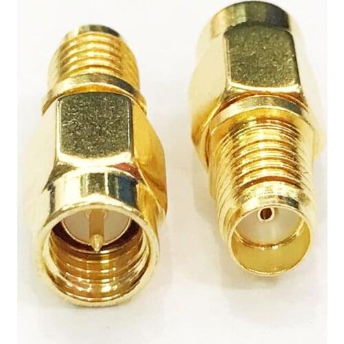 10pcs Gold Plated SMA male plug to SMA female jack straight adapter Connector