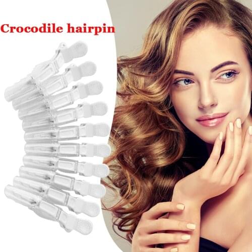 10pcs Pro Hair Clips Salon Hair Sectioning Clamps Plastic Hairpins Hair Hairstyle Styling Tools Accessories