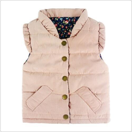 2016 Korean Childrens Garment Autumn Winter New Pattern Baby Concise Flying Sleeve Solid Vest Vest Girl Vest Waistcoat