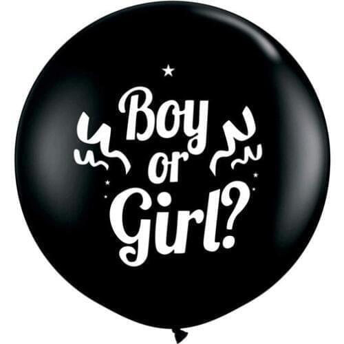 36 inch sex reveal party decoration black latex balloon boy or girl baby shower Big balloons globos Gender Reveal