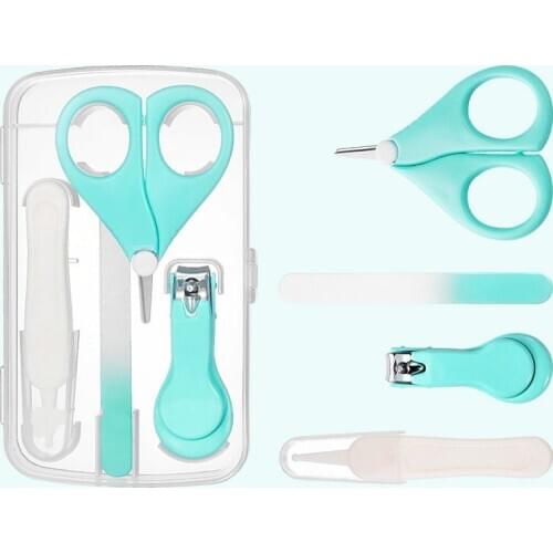 4 PC Lot Baby Nail Care Set Child Scissors Practical Baby Nail Clipper Trimmer Convenient Daily Baby Nail Shell Shear Manicure