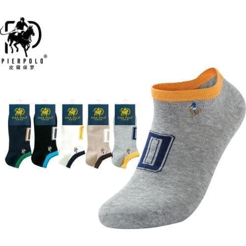 5 Pairs/lot NEW Breathable Brand PIER POLO Man Socks Casual Cotton Socks Business Embroidery Men Socks Manufacturer Wholesale