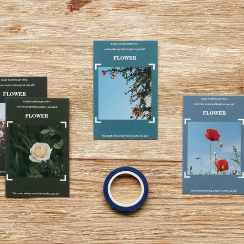 Multi-use 5.2*8cm 54pcs Mini Card take flower photo print Scrapbooking party invitation cards valentine Christmas Scrapbooking