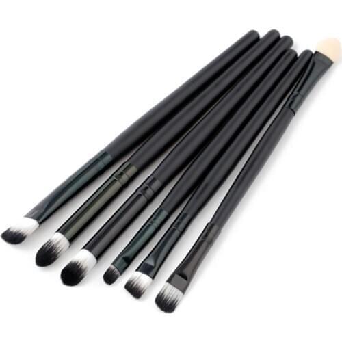 6pc/set Soft Cosmetic Eyeshadow Eyeliner Brow Cosmetic Makeup Brow Brush Set Kit T0871