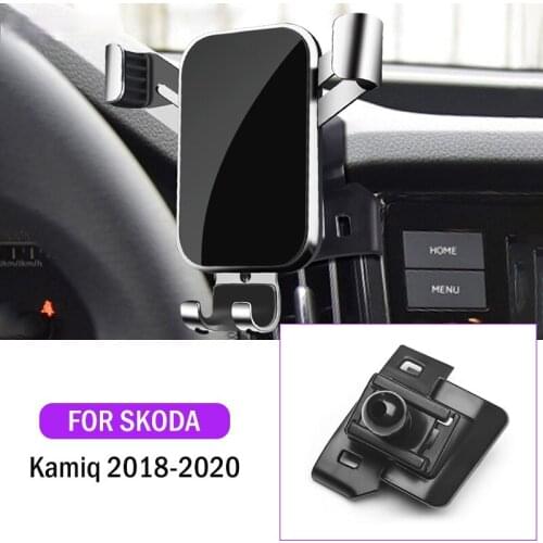 Car Mobile Phone Holder Clip For Skoda Kamiq 2018 2019 2020 Air Vent Mounts GPS Stand Gravity Navigation Bracket Car Accessories