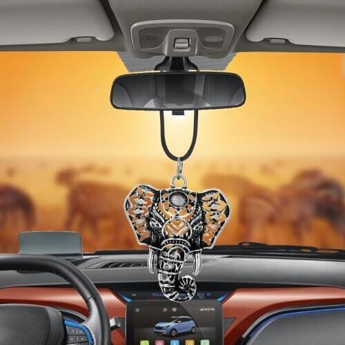 BEMOST Auto Rear View Mirror Hanging Decoration Elephant Trunk Head Car Pendant Ornament Diy Souvenir Gift Accessories Styling