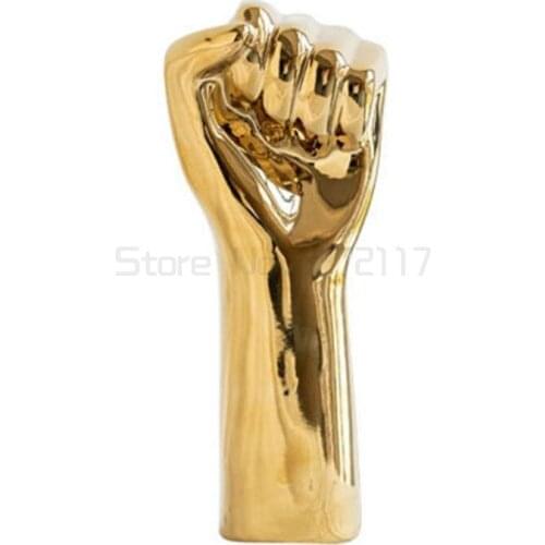 Household and commercial European and American style creative home decoration ceramic vase golden light handicraft