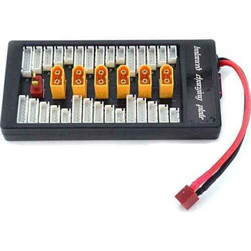 FATJAY RC hobby 2-6S battery safe parallel charge board balance charging adaptor plate XT60 T-connector 4.0mm bullet