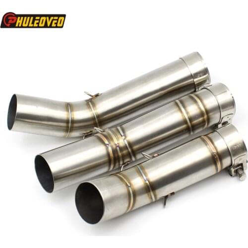 PHULEOVEO Stainless Steel Motorbike Motorcycle Exhaust Pipe Muffler Link Pipe Mid Pipe for GSXR600 GSXR750 K6 K7 CBF500 2004 K8