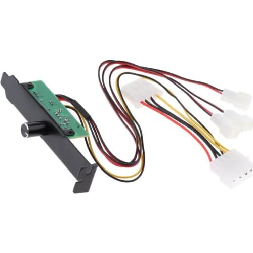 3 In 1 PCI Fan Speed Controller for Desktop Computer Case Chassis Cooling Fans Hub Mini 3Pin Interface 12V Accessory Kit