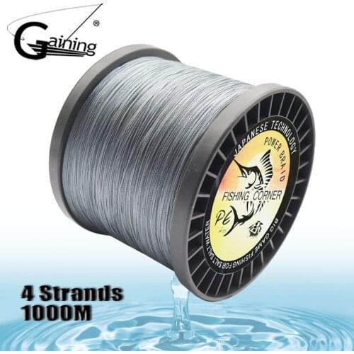 4 Strands Braided Fishing Line 1000m Superline Abrasion Resistant Super Strong High Performance 10lb-220lb PE Fishing Lines