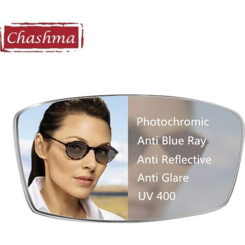 Chashma Lenses for Eye Transition Thin Anti Blue Ray Dark Photochromic Chamleon Lenses Anti Glare UV Protection Glass