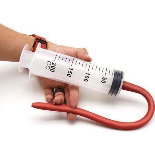 Medical Enema Anal Cleaner Flushing Douches Bidet Tubes Feeder Anal Colon Shower Large Sausage Adult Games Enema Syringe Nozzle