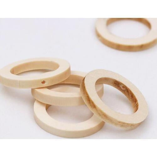 Fashion big round natural wood color beads diy top hole 30mm loose wooden beads jewelry accessory 50 pieces xzw103