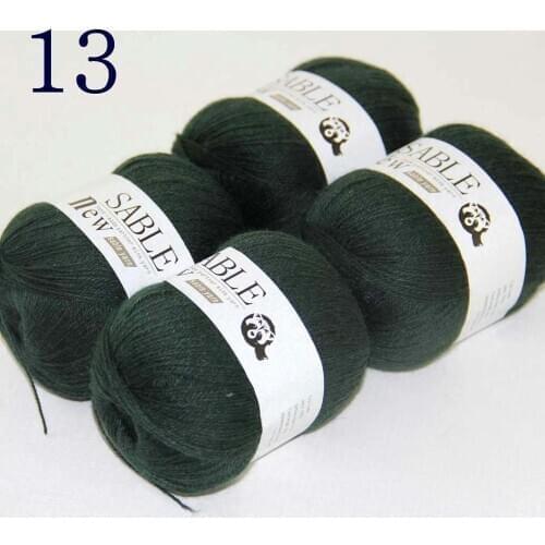 Sale Super Soft 4X50g Pure Sable Cashmere Wrap Shawls Hand Knit Wool Crochet 243-13 Hunter Green
