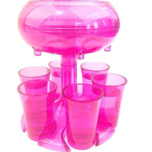 6 Shot Acrylic Dispenser Holder Liquor Dispenser Portable Party Pour Dispensers Bar Accessory Drinking Games Glass Dispenser