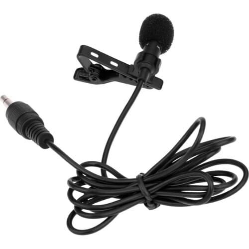 Super Lapel Lavalier Tie Clip Metal Mono Microphone 3.5mm Unidirectional with Collar Clip for Lound Speaker