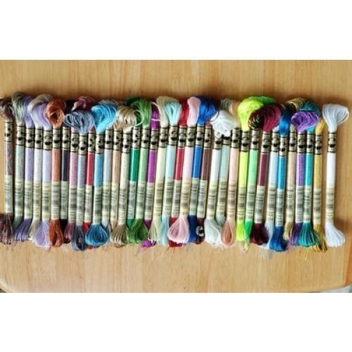 1pcs Light Effects Floss Metallic Floss Cross Stitch Embroidery Thread 8 meters each Skein DMC and Sullivans brands