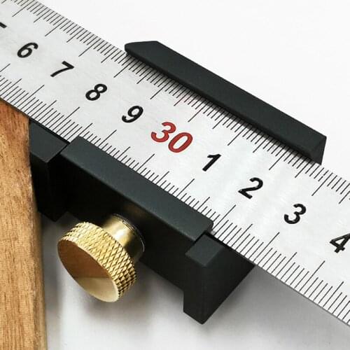 45° 90° Angle Scriber Ruler Positioning Block Gauge Block Woodworking Line Scriber Gauge Measuring Tools Corner Ruler Locator