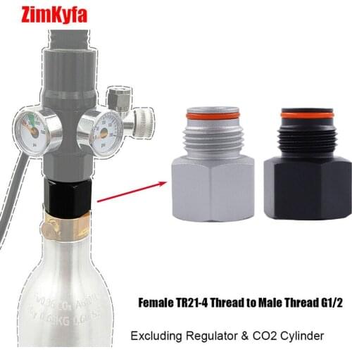 Inner Tr21*4 To Outer G1/2 Black Aluminum Hexagonal Joint For Soda Water Accessories, Household Kitchen Supplies In Stock