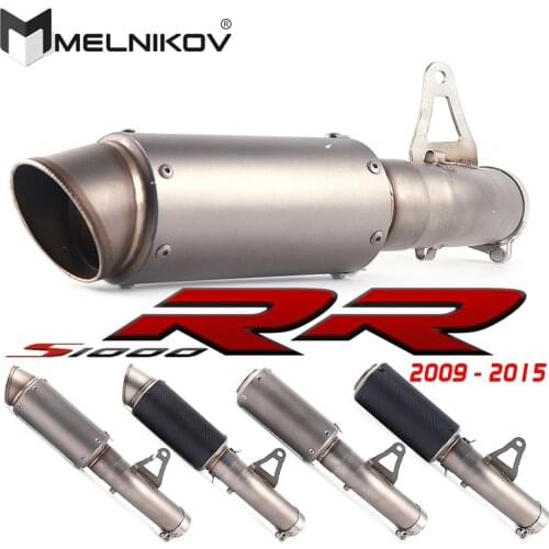 Motorcycle SC Carbon Fiber Exhaust Muffler Escape Middle Link Pipe Full System Slip On For BMW S1000RR S1000 RR 2010-2014