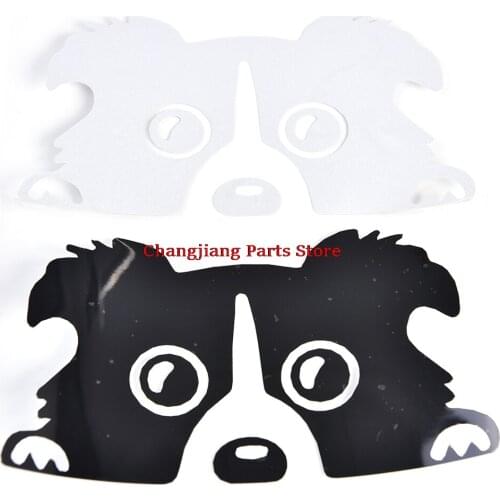 1PC 14*8cm New Design funny car stickers Peeking Border Collie Dog Vinyl Decals Truck Decor Car Door Body And Motorcyle