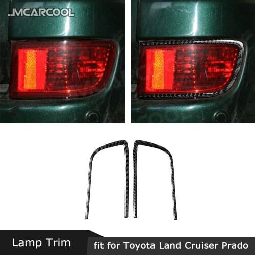 Rear Lamp Taillight Trim Frame Cover Stickers For Toyota Land Cruiser Prado 2003-2009 Carbon Fiber Car Accessories