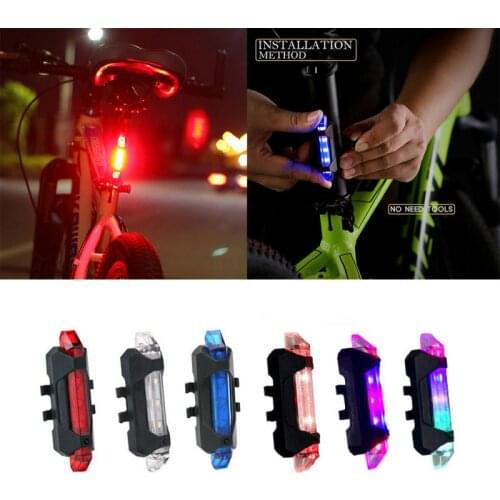 USB Rechargeable Bike Light Bicycle Rear Light Waterproof Mtb Taillight Seapost Tail Lamp Bike Accessories Luz Bicicleta