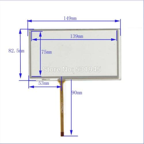ZhiYuSun Wholesal 6.1 inch 6.2 inch 148mm*82mm 149*83mm 4 wire Resistive Touch screen digitizer panels GPS Navigation