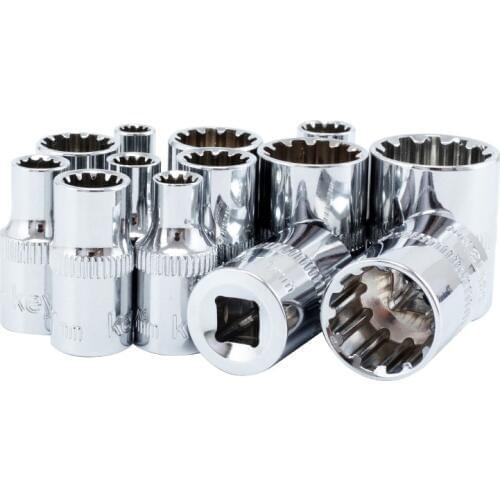 1/4" drive 12 point PT metric mirror Socket size 4mm 4.5mm 5mm 5.5mm 6mm 7mm 8mm 9mm 10mm 11mm 12mm 13mm 14mm Auto Hand Tool