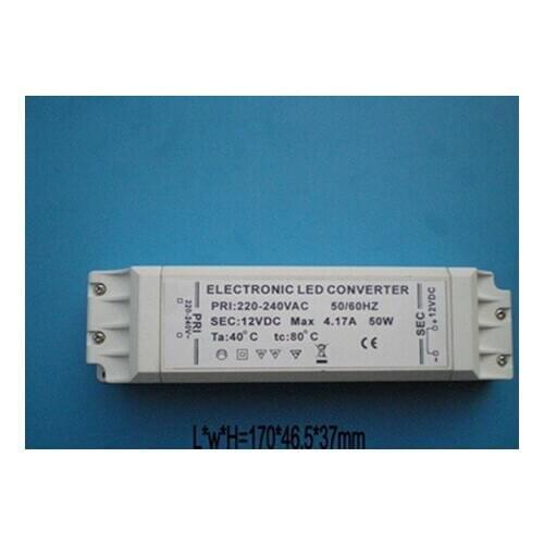 10PCS Wholesales factory price LED TRANSFORMER DRIVER Converter DC12V 50W 4.17A 100% New