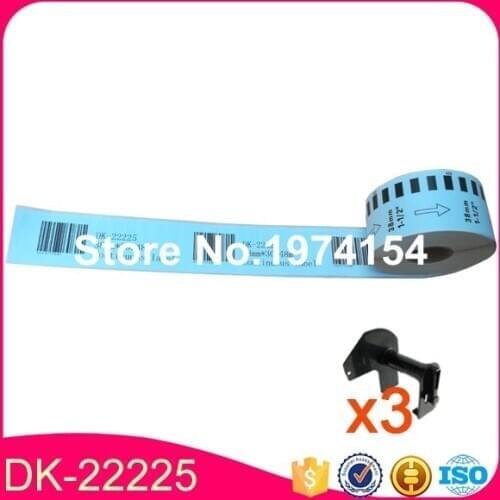 100 Rolls Brother DK-22225 Compatible P-touch 38x30.48M Continuous Label for QL700 DK-2225 Adhesive Sticker