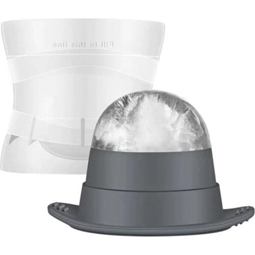 2Pcs/Set Ice Ball Molds Maker for Cocktails Whisky Drink Beverage Round Ice Mould Creative Silicone Box with Lid Bar Tools