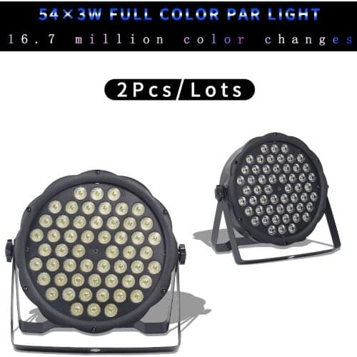 2pcs/lots 54x3W RGB 3in1 Led Par Lights Par LED 54*3w Lights Wall Washer Disco Light With DMX512 Control Effect Stage Light