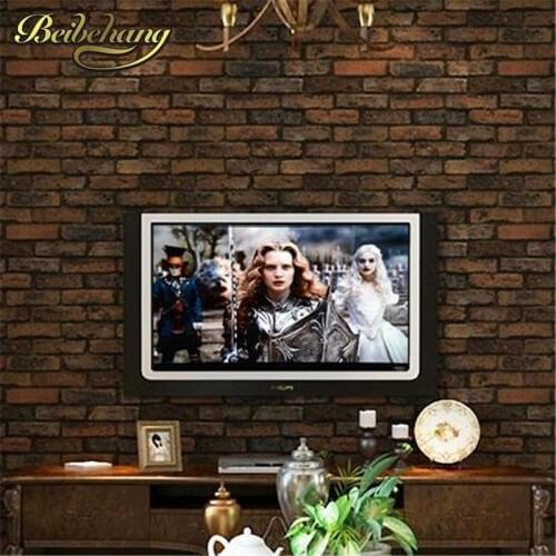 Beibehang 3D wallpaper stone brick design background wall vinyl wall paper modern for living room papel de parede