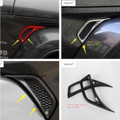 Lapetus Accessories Fit For Jeep Wrangler JL 2018 - 2020 Outside Body Foliage Leaf Fender Air Inlet Molding Cover Kit Trim / ABS
