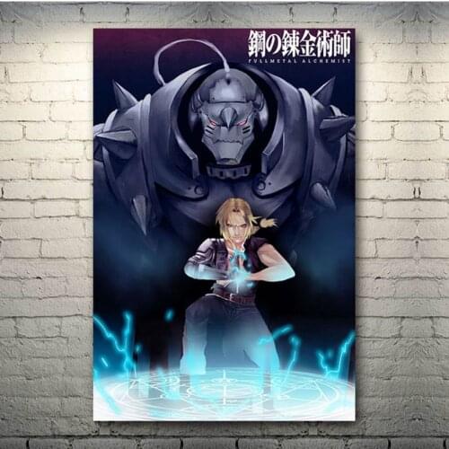 Fullmetal Alchemist Art Canvas Poster Print Wall Hot Anime Edward Elric Pictures For Living Room Decor