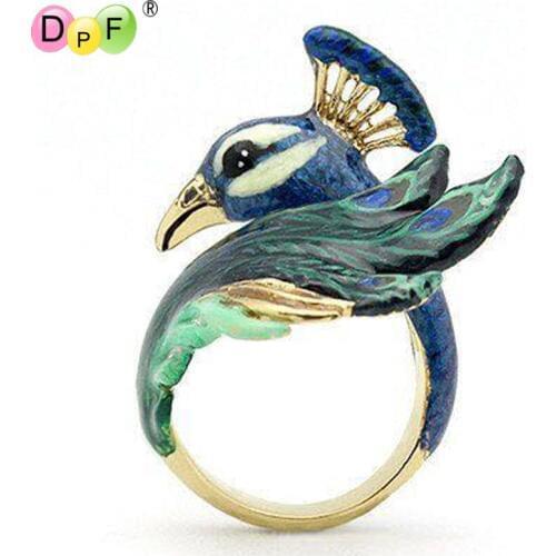 DPF DIY peacock 5D diamond painting cross stitch needlework diamond mosaic kit square home decor diamond embroidery crafts gift