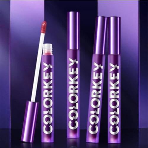 Purple Tube Star MMQ Customized Velvet Lip Gloss Glaze New Purple Glamour Lip Tint Liquid Lipstick Slim Long-lasting Lipstick