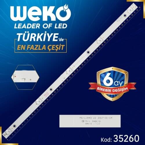 MS-L1543 V2 - A3 188-192LM 6.4-6.6V 1M WR - 53.3 CM 5 LED- (WK-913)