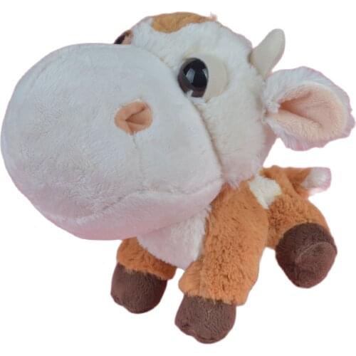 25cm Big Eyes Cattle Stuffed Plush Toy Soft Doll Farm Animals Cow Girls Baby Kids Birthday Gift